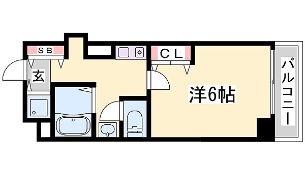 中山手ミオ壱番館 310｜兵庫県神戸市中央区中山手通６丁目(賃貸マンション1K・3階・21.00㎡)の写真 その2