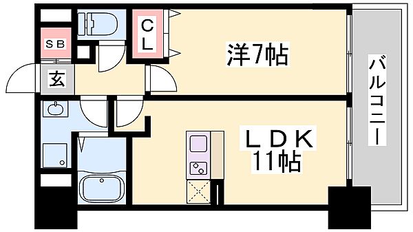 ＣＩＴＹＳＰＩＲＥ新神戸 403｜兵庫県神戸市中央区生田町３丁目(賃貸マンション1LDK・4階・38.97㎡)の写真 その2