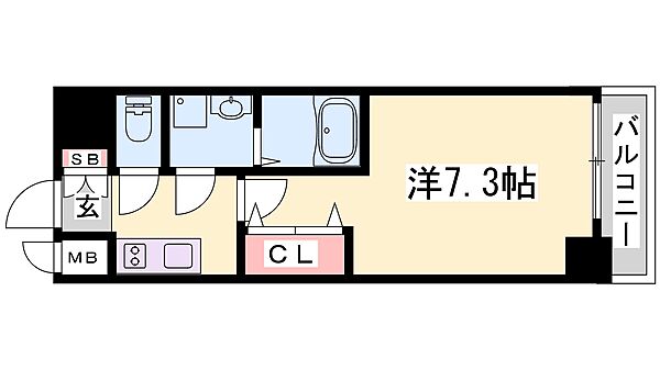 レジュールアッシュ神戸グランフィール 807｜兵庫県神戸市長田区大橋町１丁目(賃貸マンション1K・8階・23.89㎡)の写真 その2