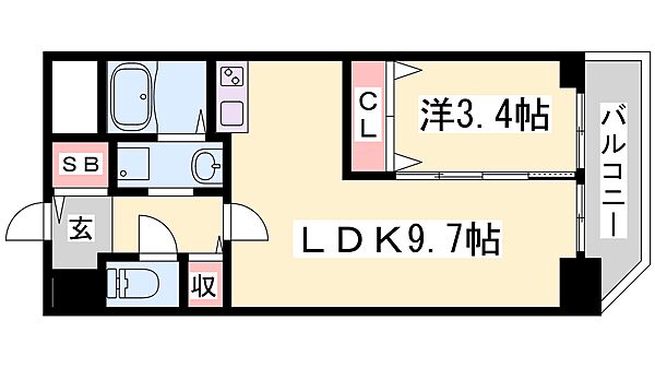 セレニテ神戸元町 405｜兵庫県神戸市中央区海岸通３丁目(賃貸マンション1LDK・4階・35.45㎡)の写真 その2