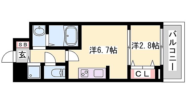 セレニテ神戸元町 1210｜兵庫県神戸市中央区海岸通３丁目(賃貸マンション1DK・12階・27.30㎡)の写真 その2