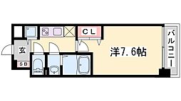 Ｌｕｘｅ神戸ＷＥＳＴ 9階1Kの間取り