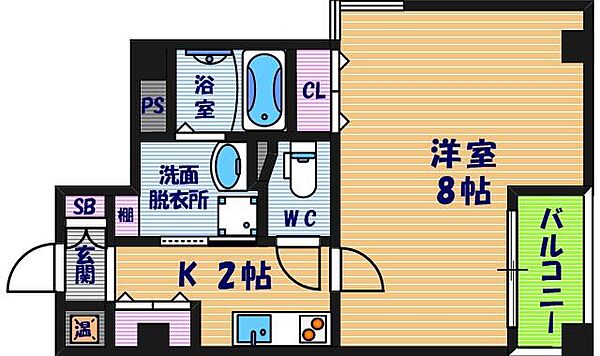 エミネンスワン ｜大阪府大阪市中央区高津3丁目(賃貸マンション1K・3階・27.86㎡)の写真 その2