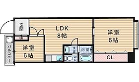 ホワイトハイツ  ｜ 大阪府大阪市中央区高津3丁目（賃貸マンション2LDK・5階・43.00㎡） その2