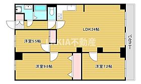 日本橋グリーンハイツ  ｜ 大阪府大阪市中央区日本橋1丁目（賃貸マンション3LDK・6階・95.66㎡） その2