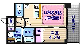 プレサンス高津公園ディオ 1202 ｜ 大阪府大阪市中央区瓦屋町3丁目2-20（賃貸マンション1LDK・11階・32.08㎡） その2