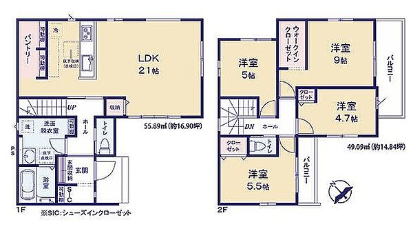 間取りを拡大表示
