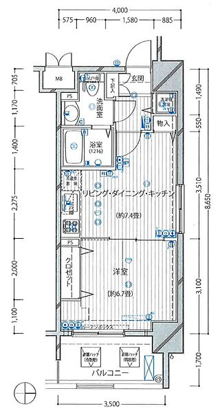 間取りを拡大表示