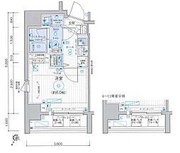 ESTEMCOURTYOKOHAMAWEST 1Kの間取図画像