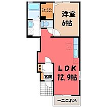 アルバマーレ B  ｜ 群馬県伊勢崎市田部井町3丁目（賃貸アパート1LDK・1階・42.98㎡） その2