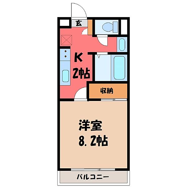 けやき ｜群馬県佐波郡玉村町大字上之手(賃貸マンション1K・1階・29.62㎡)の写真 その2