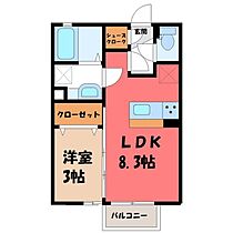 クレストタウン Ｃ  ｜ 茨城県古河市本町3丁目（賃貸アパート1LDK・1階・29.25㎡） その2