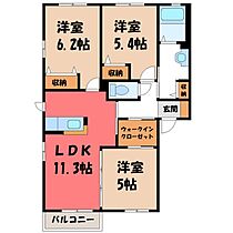 茨城県古河市鴻巣（賃貸アパート3LDK・2階・64.10㎡） その2