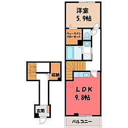ベル ソーレ メゾン 1LDKの間取図画像