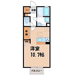 ロイヤル・サンハイツE ワンルームの間取図画像