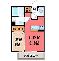 プレミスト 1LDKの間取図画像