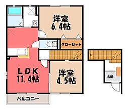 グランドソレイユ D 2階