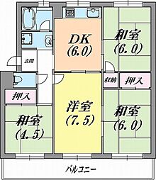 ひよどり台1団地7号棟 4階/-