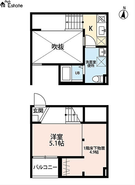 愛知県名古屋市昭和区白金１丁目(賃貸アパート1SK・1階・22.33㎡)の写真 その2