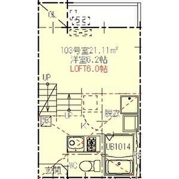 ラ・クラシューズ野田 ｜愛知県名古屋市中川区野田１丁目(賃貸アパート1SK・1階・21.11㎡)の写真 その2