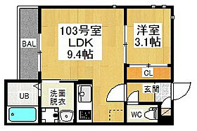 GRANDTIC黒川  ｜ 愛知県名古屋市北区水草町１丁目（賃貸アパート1LDK・1階・30.68㎡） その2