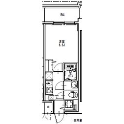 S-RESIDENCE金山epure 13階1Kの間取り
