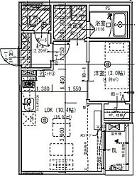 Jack meikoI 1LDKの間取図画像