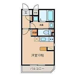 レジデンスT・H上名古屋 ワンルームの間取図画像