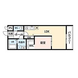 Persimmon 1LDKの間取図画像