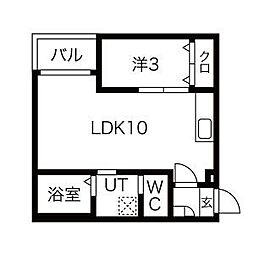 WarrenKoyo1 1LDKの間取図画像