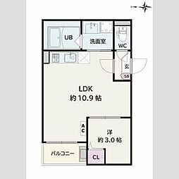 Jack shohoV 1LDKの間取図画像