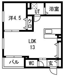 ナゴヤ ザ ベース 1LDKの間取図画像