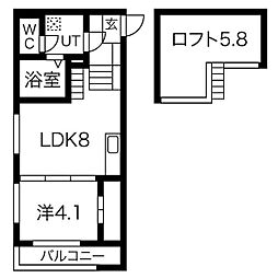クリアス 1SLDKの間取図画像