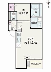 Jack kawamaIII 1LDKの間取図画像