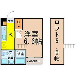 SUNSHINEμ 1SKの間取図画像