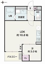 Jack hachikenI 1LDKの間取図画像