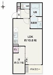 Jack hachikenI 1LDKの間取図画像