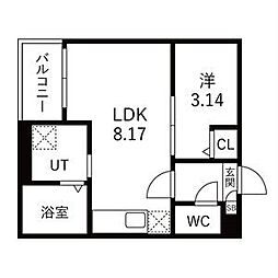 Jack kubanI 1LDKの間取図画像