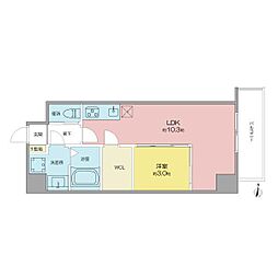 BMGRESIDENCE 1LDKの間取図画像