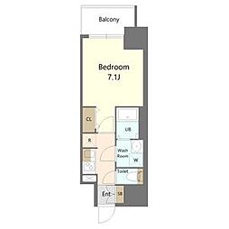 S-RESIDENCE名駅北bling 1Kの間取図画像