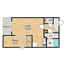 (仮称)ジーメゾン名古屋星崎ソレーナ 1LDKの間取図画像