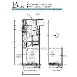 ディアレイシャス名古屋大須通 1Kの間取図画像