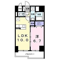 名古屋市中川区福住町マンション 1LDKの間取図画像