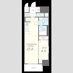 ファンファーレ黄金 1LDKの間取図画像