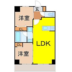 S-RESIDENCE高岳ardent 2LDKの間取図画像