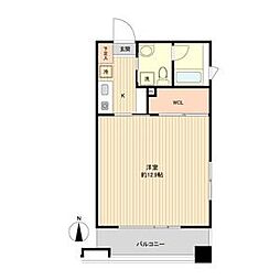 リバーフロントレジデンス 1Kの間取図画像