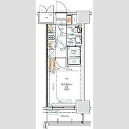 MAXIV大須観音 1Kの間取図画像