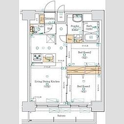 MAXIV大須観音 2LDKの間取図画像
