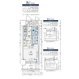 エステムコート名古屋金山ミッドクロス 1Kの間取図画像