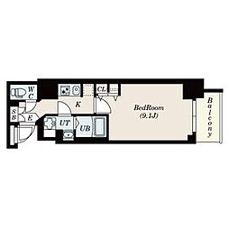CRESTTAPP新栄 1Kの間取図画像